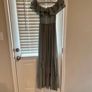 Pink blush maternity sage dress